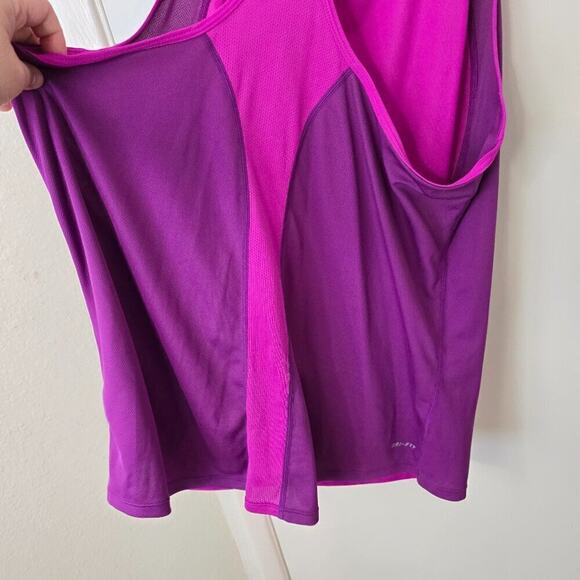 Nike Dry-Fit Workout Racerback Purple Tank XL - Picture 2 of 4